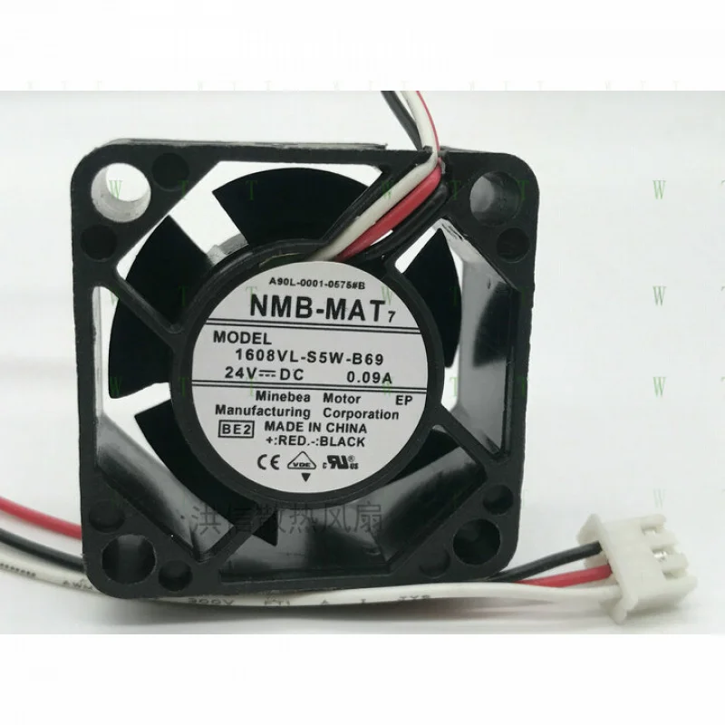 H 1 pcs  NMB  Fan 1608VL-S5W-B69  A90L-0001-0575#B  DC 24V 0.09A  4020 4CM  3 Pin