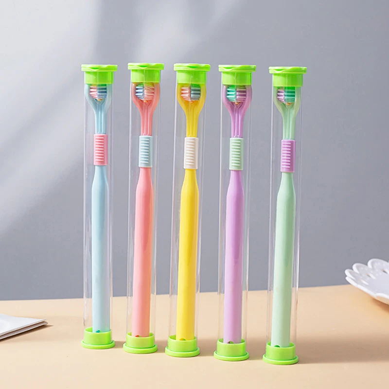 Three Sided Toothbrush Soft Bristle Tooth Brush Ultra Fine Soft Toothbrush Oral Care Safety Teeth Brush Oral Health Cleaner