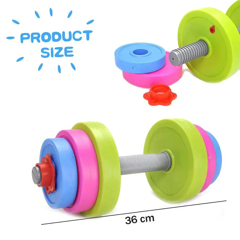 Children Sense System Plastic Dumbbell Toys Exercise Kid Grasping/Movement Ability Developing Indoor Sports Early Toys For Kids