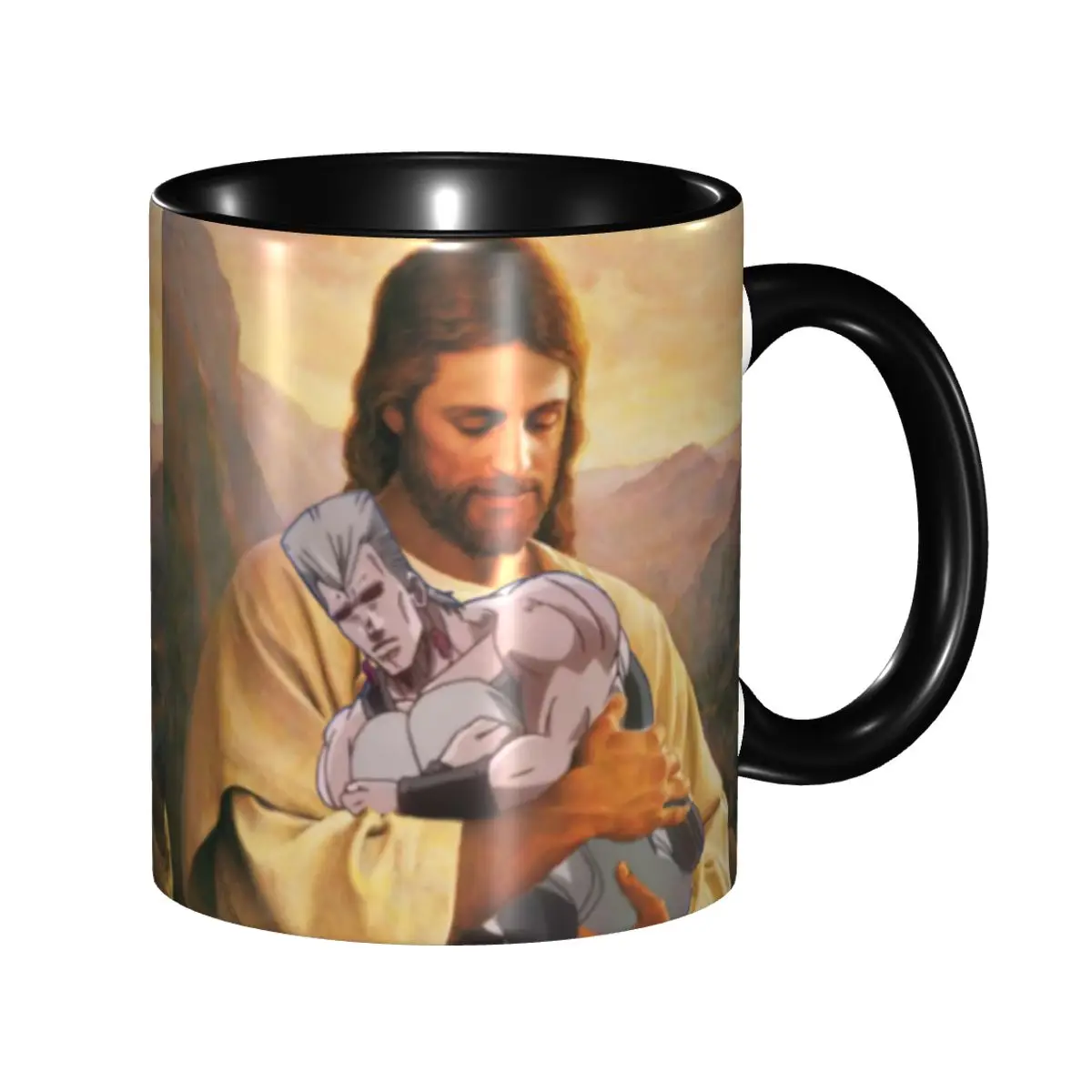 DIY Jesus hält Polnareff Keramikbecher Custom JoJo's Bizarre Adventure Kaffeetassen Kreatives Geschenk