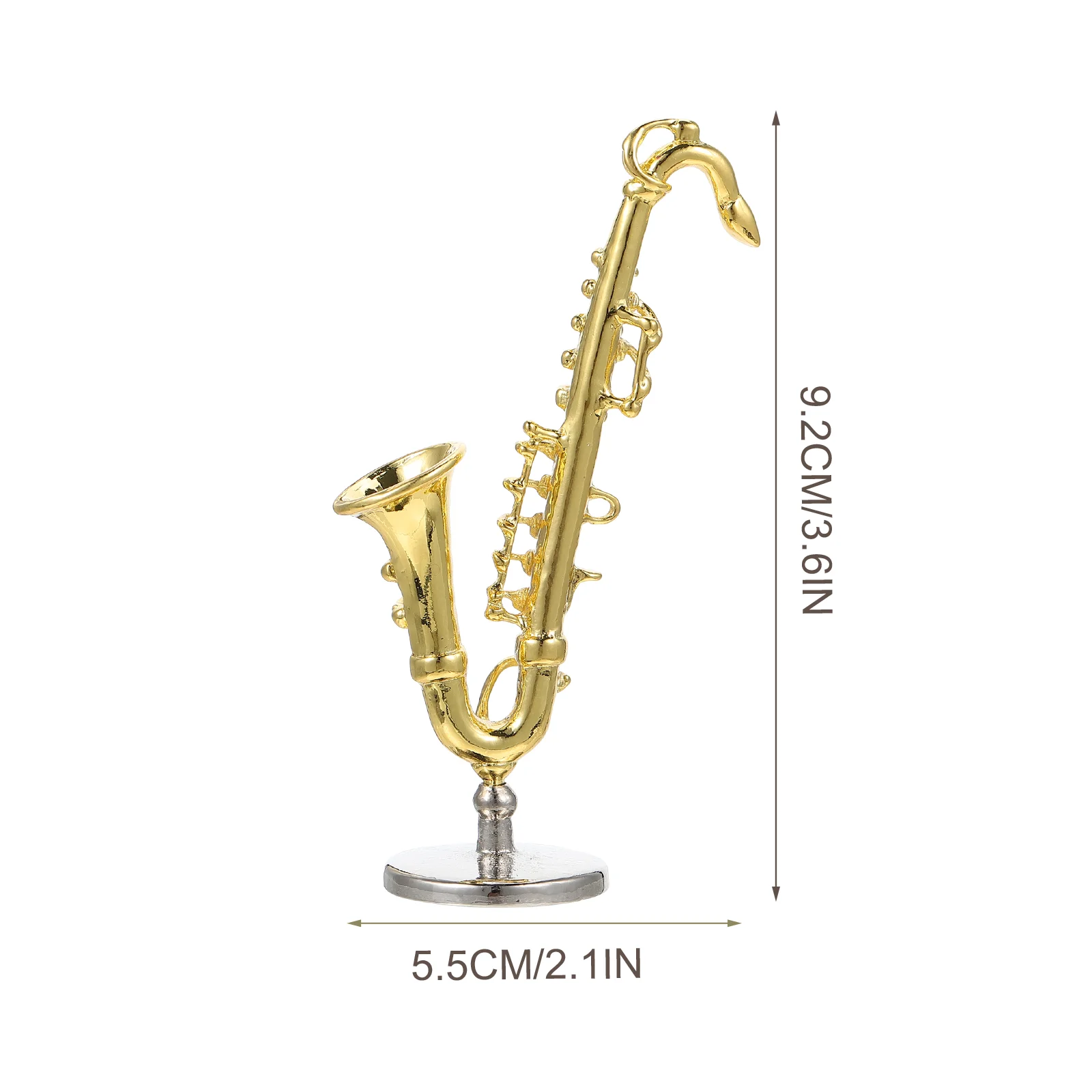 Modèle de saxophone musical pour enfant, décor de maison, décoration de simulation, alliage domestique