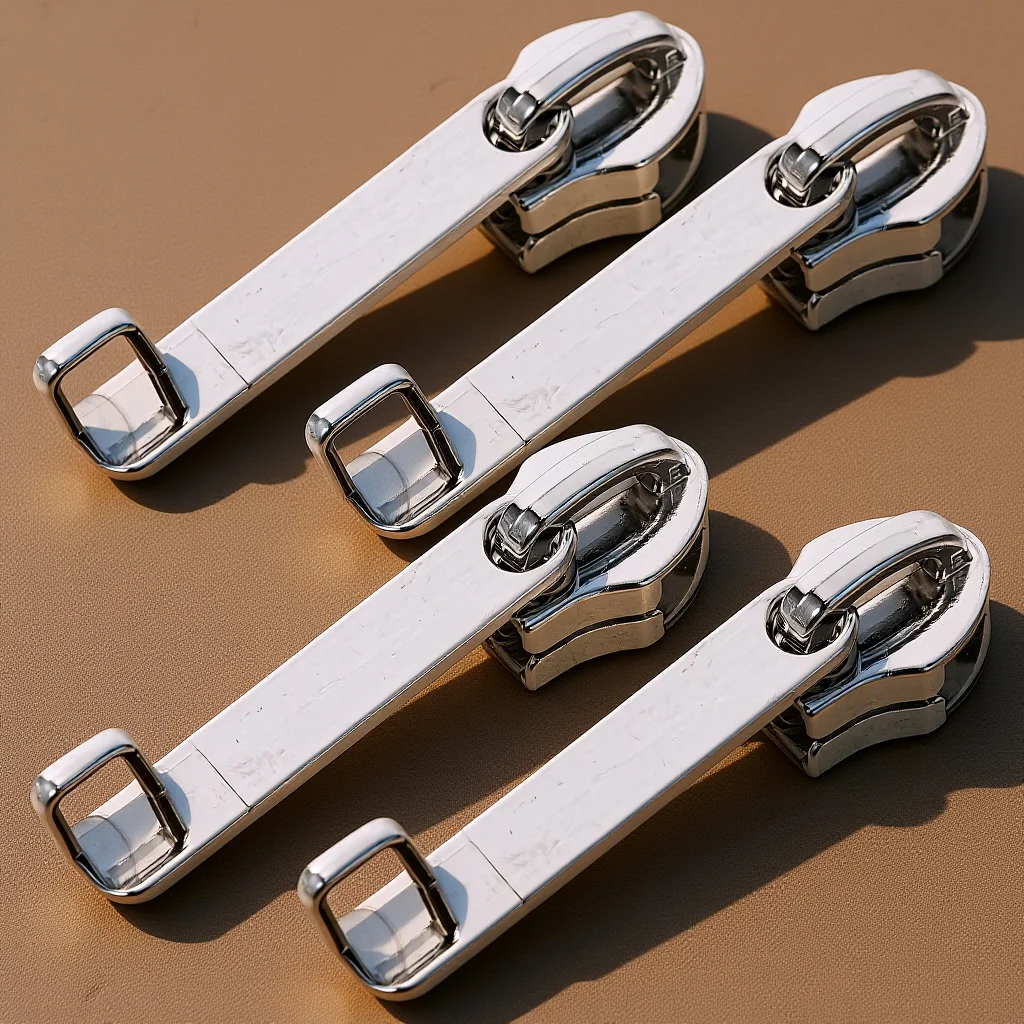 

4Pcs Zipper Pull Tabs Explosion Proof Double Hole Replacement Repair Parts for Luggage Suitcase Backpack