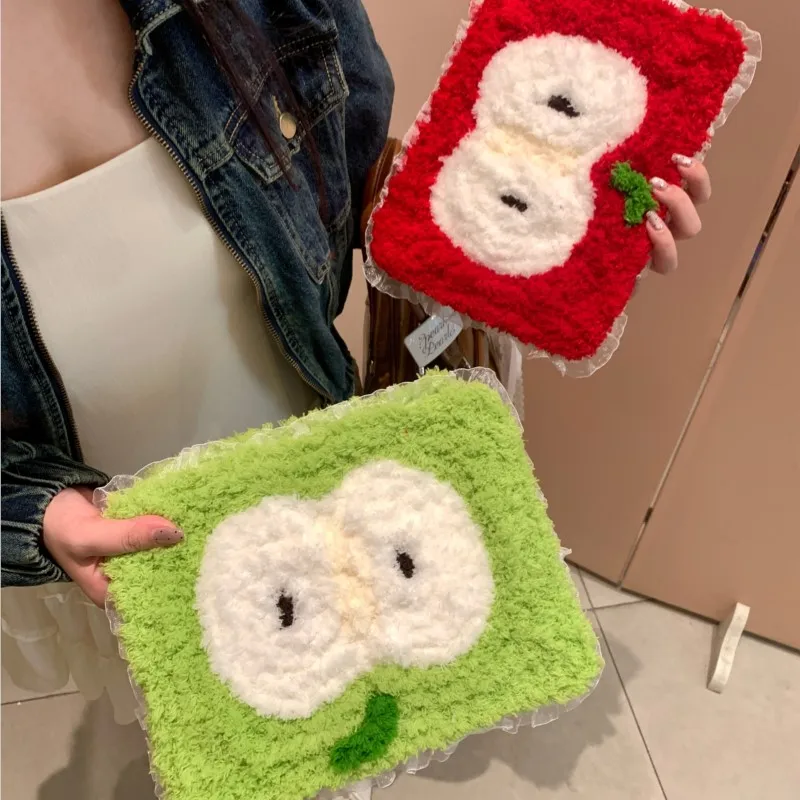 For 2025 iPad Air 11 iPad10th Generation 11th A16 9th Gen iPadPro11 4 5 6 10.9 12.9 13in M4 M2 M3 Cute Apple Plush Handmade Case