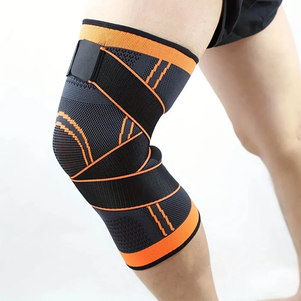 1PC Sports Knee Pad Men Pressurized Elastic Knee Pad Support Fitness Gear Basketball Volleyball Brace Tennis Cycling Protector