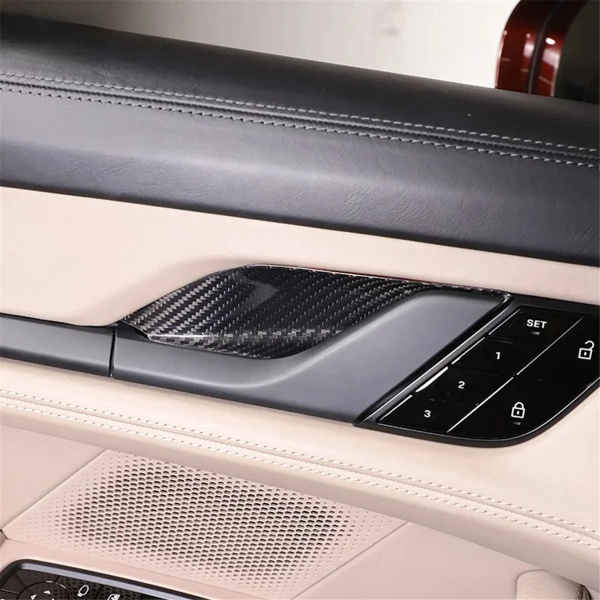

Classic Real Dry Carbon Fiber for Porsche 911 992 2019-2023 Car Inner Door Handle Bowl Cover Trim Interior Accessories