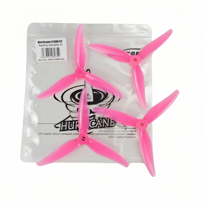 4 Stuks/2 Paar Gemfan Hurricane 51466 V2 5 Inch 3 Blade Propeller Props CW CCW Borstelloze Motor voor RC FPV Freestyle Drones DIY Onderdelen