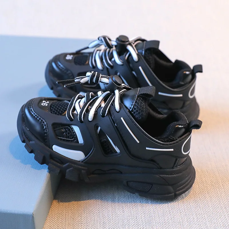 2025 Spring New Children Sneakers Boys Breathable Running Shoes Girls Fashion Clunky Sneaker Baby Candy Color Casual Shoes
