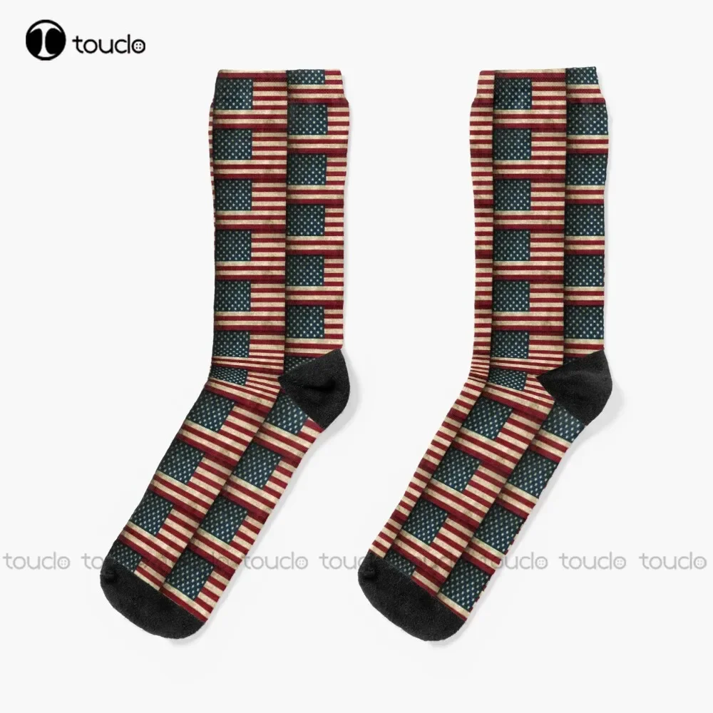 New American Flag Usa, Flag, American Flag, Merica, Star Socks  For Women Personalized Custom Unisex Adult Teen Socks