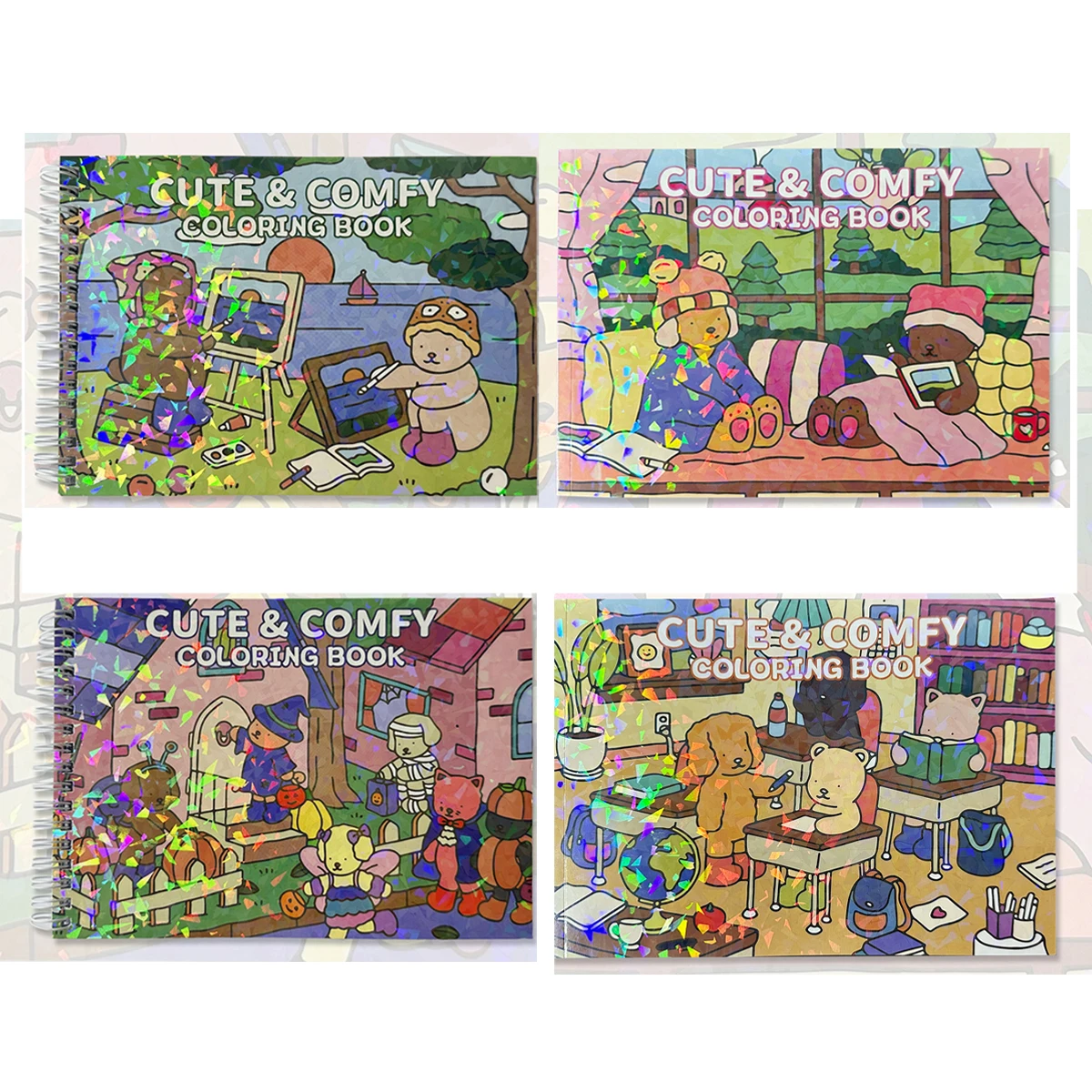 مجموعات التلوين الغامرة، مناظر شخصية مفعمة بالحيوية لتخفيف التوتر المنفرد، هوايات إبداعية، ممتعة مشاركة اجتماعية