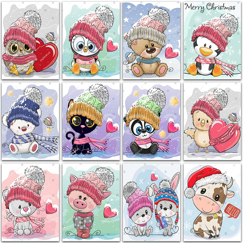 

5D DIY Diamond Painting christmas animals cat panda penguin Art Home decoration Full Square&Round mosaic embroidery Cross stitch