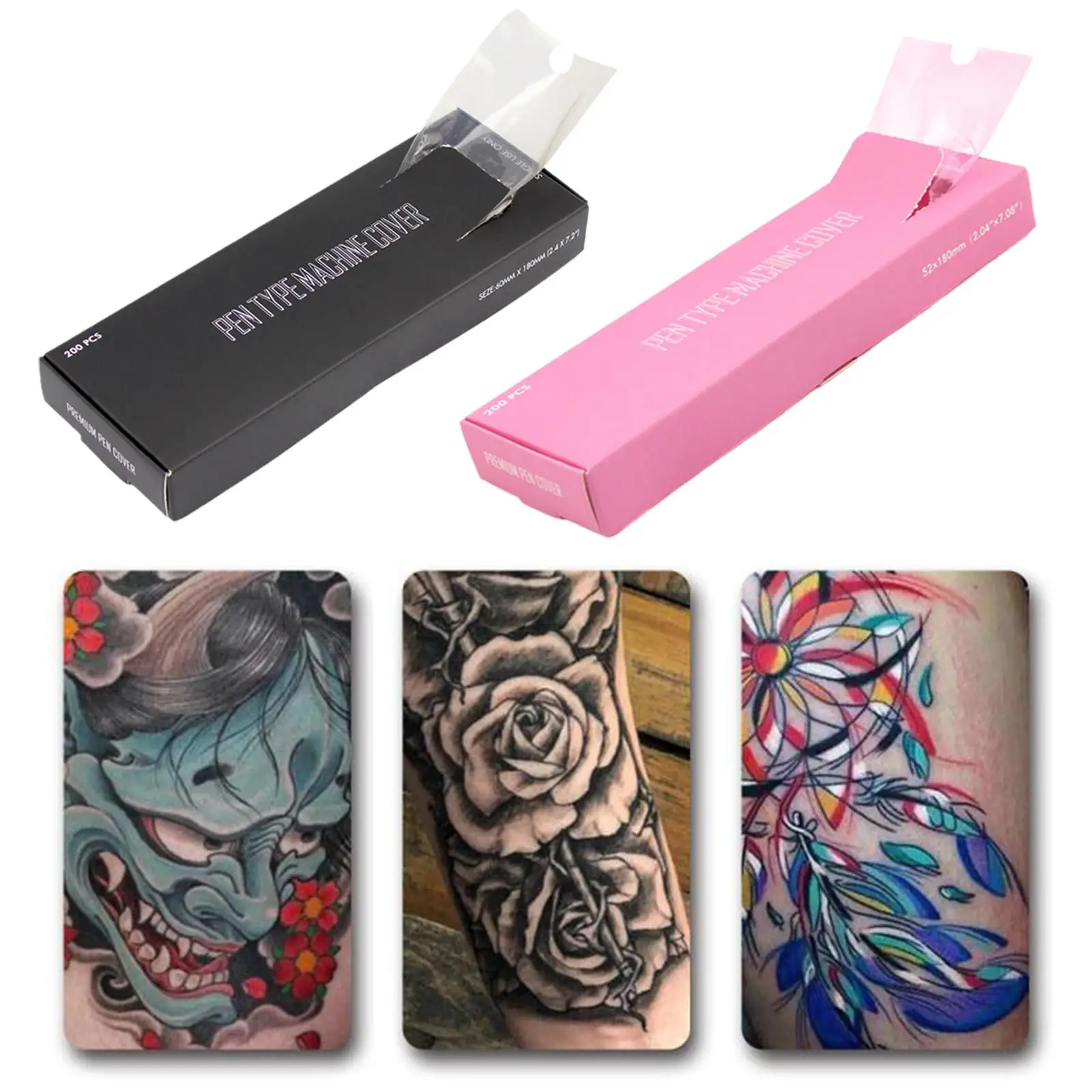 Tattoo Pen Cover-Denergy 200 stücke rosa Tattoo Pen Taschen Einweg Pen Tattoo Maschine Ärmel Taschen Typ Maschine Patrone i3c2