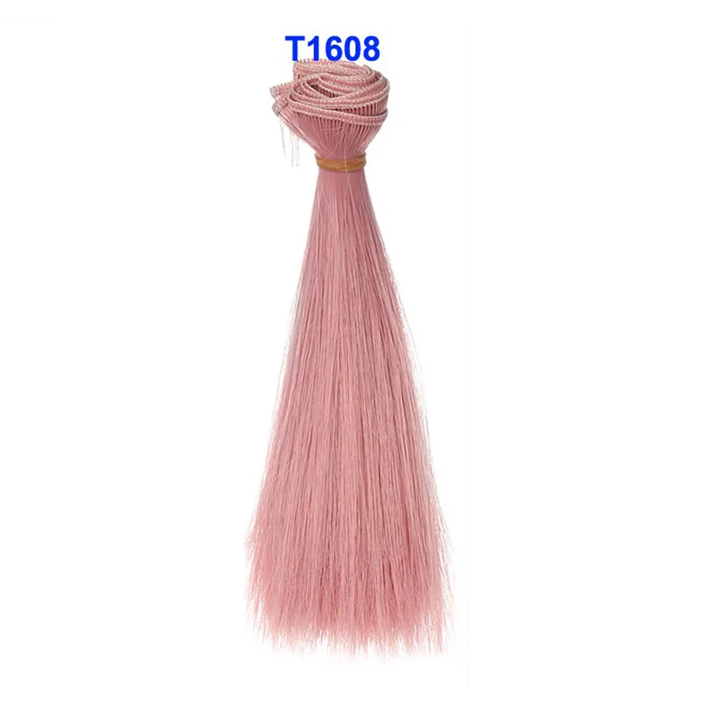 1 Stück Perücke Refires Bjd Haar 15 cm * 100 cm Schwarz Gold Braun Grün Rosa Farbe Gerade Perücke Haar für 1/3 1/4 BJD Diy