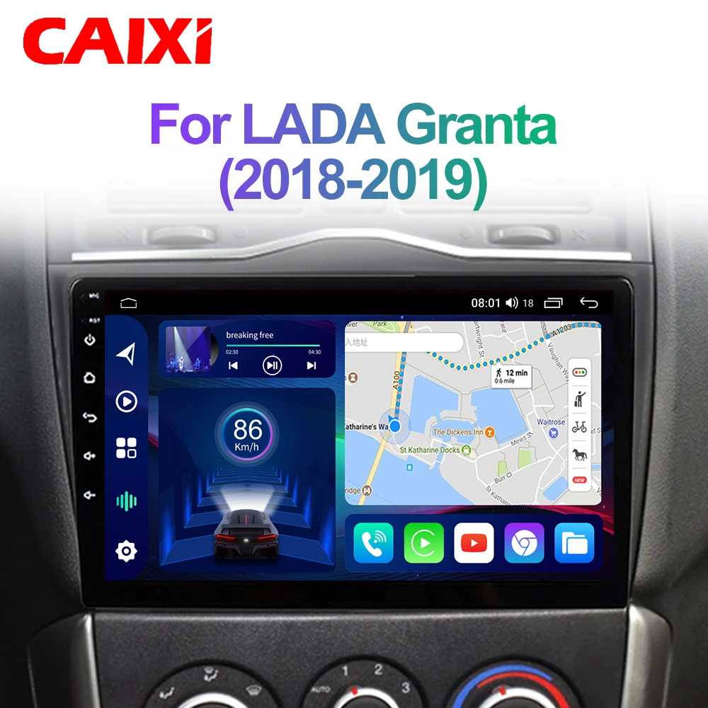 CAIXI GX9 8Core 5G WIFI QLED Pro For LADA ВАЗ Granta Cross 2015 -2019 Car Radio Android Multimedia 2 Din Android 12 Carplay GPS