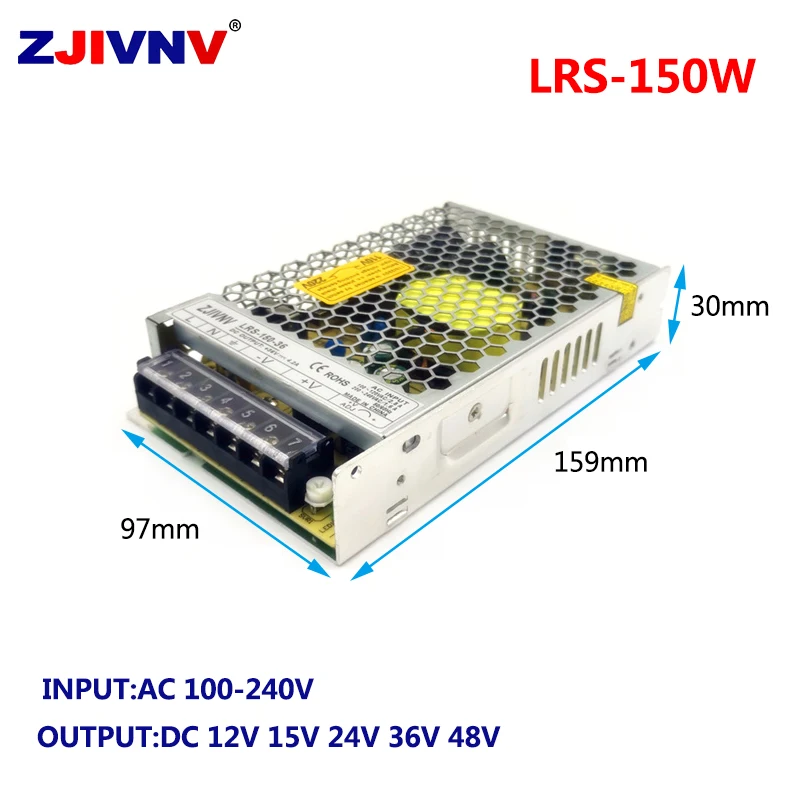 LRS-150-12v 24v LRS-150-12 12V 12.5A, 24V 6.25A 150W одиночный выходной импульсный источник питания