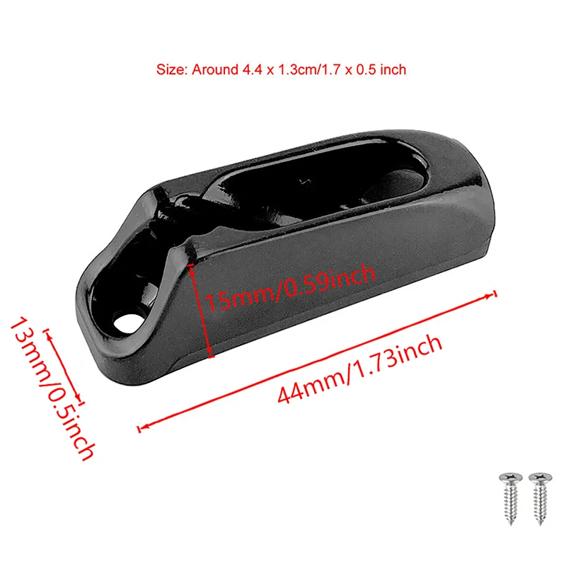 

2Pcs Boat Jam Cleat Self-Lock Rope Black Nylon Clam Cleat Cord Tensioner Runner Canoeing Kayak Surfing Marine Accessories