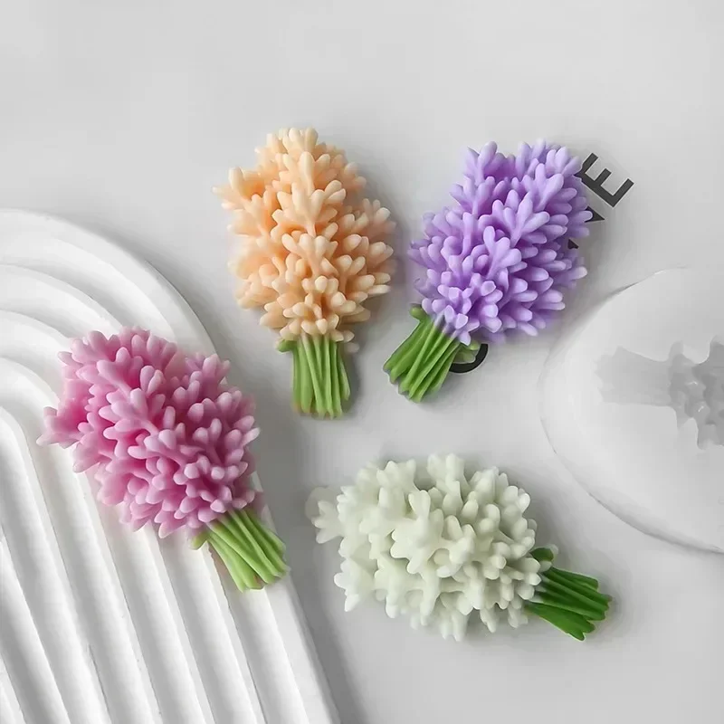 

Lavender Silicone Candle Mold Aromatherapy Flower Candle Resin Ornaments Molds Candy Chocolate Mousse Baking Mould