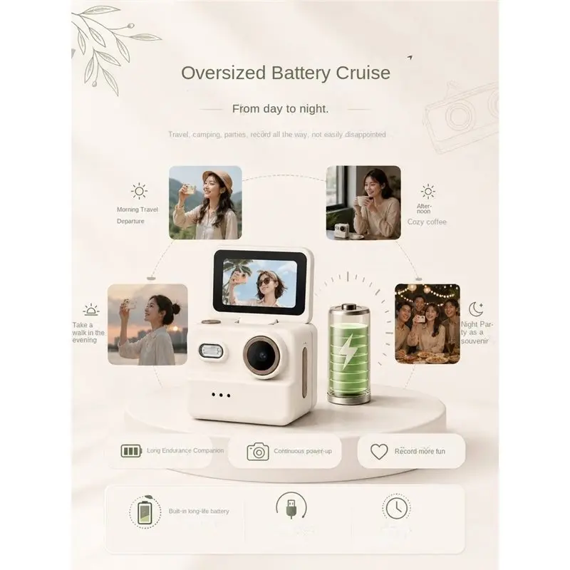 【PHONE ACCESSORY】1.14In Camera With Flip Screen VLOG Recorder Wide-Angle Len Cycling Camera Portable Sports Mini Cam Outdoor