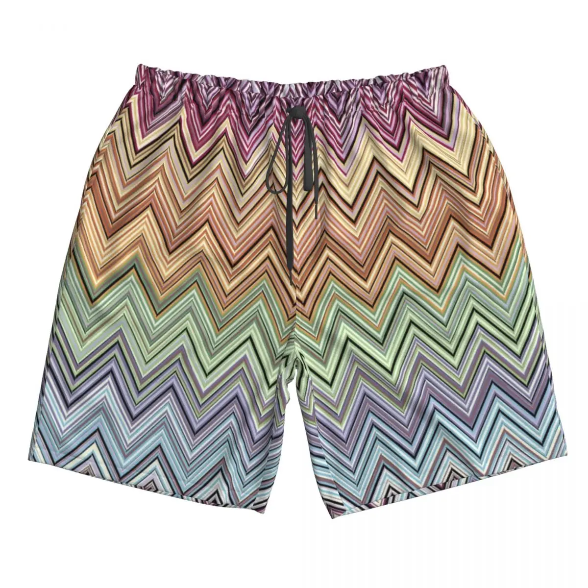 Home Decor Zig Zag Zigzag Chevron Trunks Beach Board Shorts Casual Quick Dry Swim Summer Men Pants