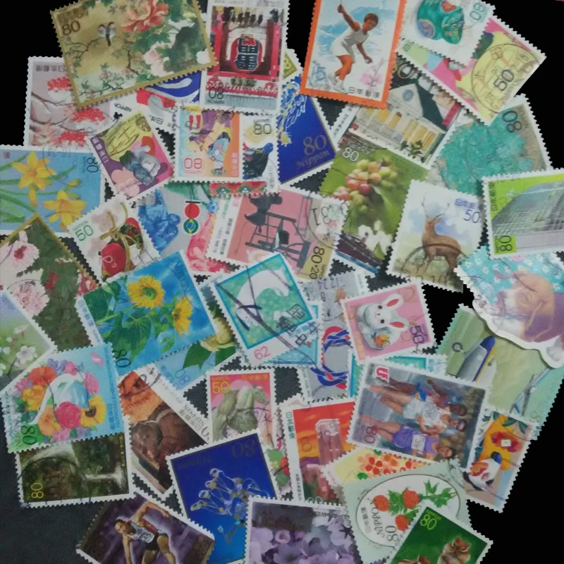 50/100/200 Different Japanese Lot Random Postage Stamps With Post Mark For Collection Gift Scrapbooking