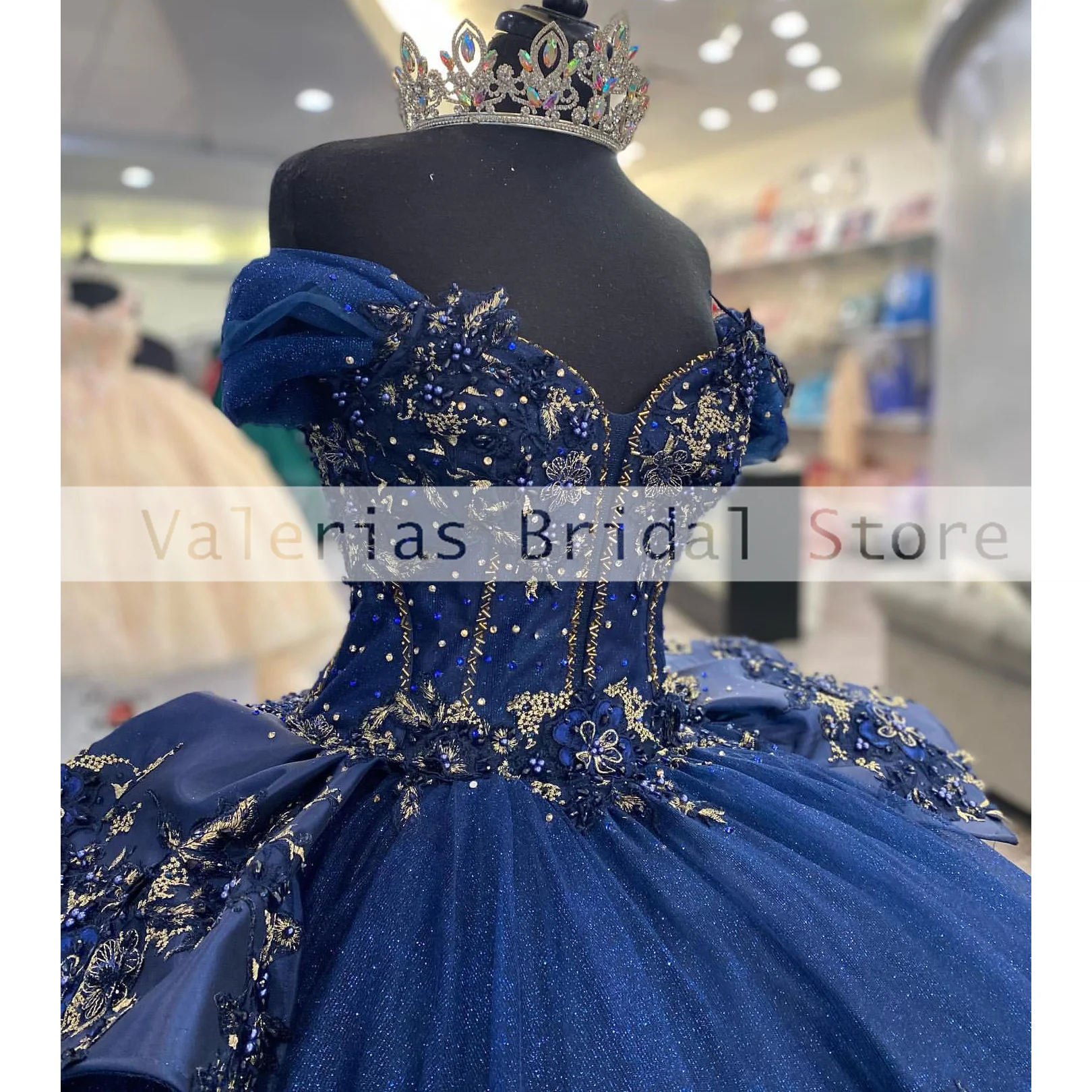 Vestido De quinceañera azul real De lujo, Vestido De baile con apliques dorados, corsé De encaje, Vestido De 15 Quinceañeras, vestidos De cumpleaños personalizados