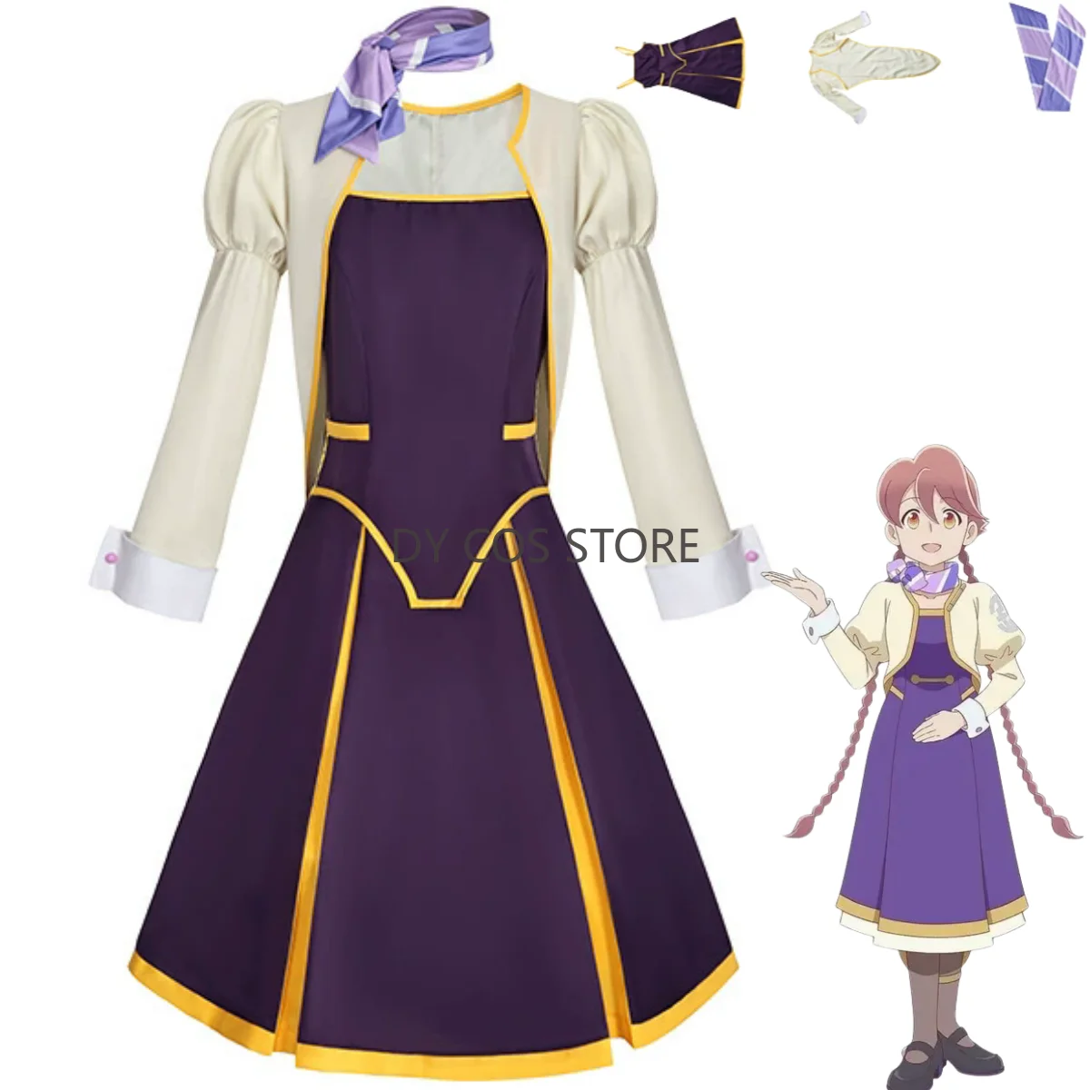 

New Anime Apocalypse Hotel Yachiyo Cosplay Costume Galaxy Tower Hotel's Manager Robot Dress Coat Woman Cute Christmas Suit