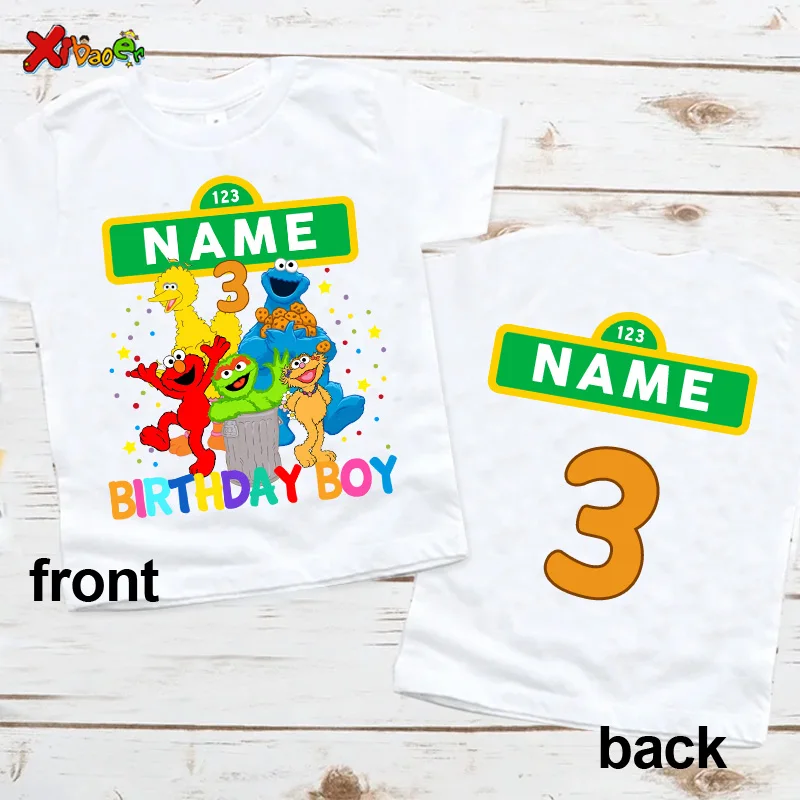 

Birthday Shirt for Boys Girls First Birthday Shirt Summer Custom Name 1 2 3 4 5 6 7 8 9 Clothes Children T-shirts Funny Gift Tee