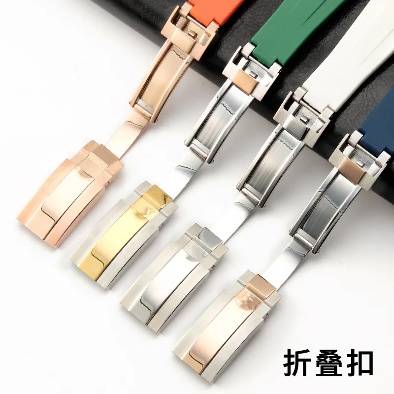 Correa de silicona para reloj Seiko, Rolex, Submariner, Daytona, Oysterflex, accesorios de pulsera de goma resistente al agua, 20mm