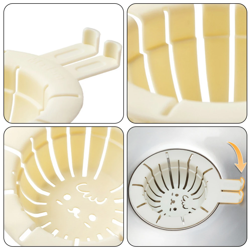

3pc Rabbits Draining Basket for Sink Anti-Blocking Drain Protective Cover for Home Kitchen