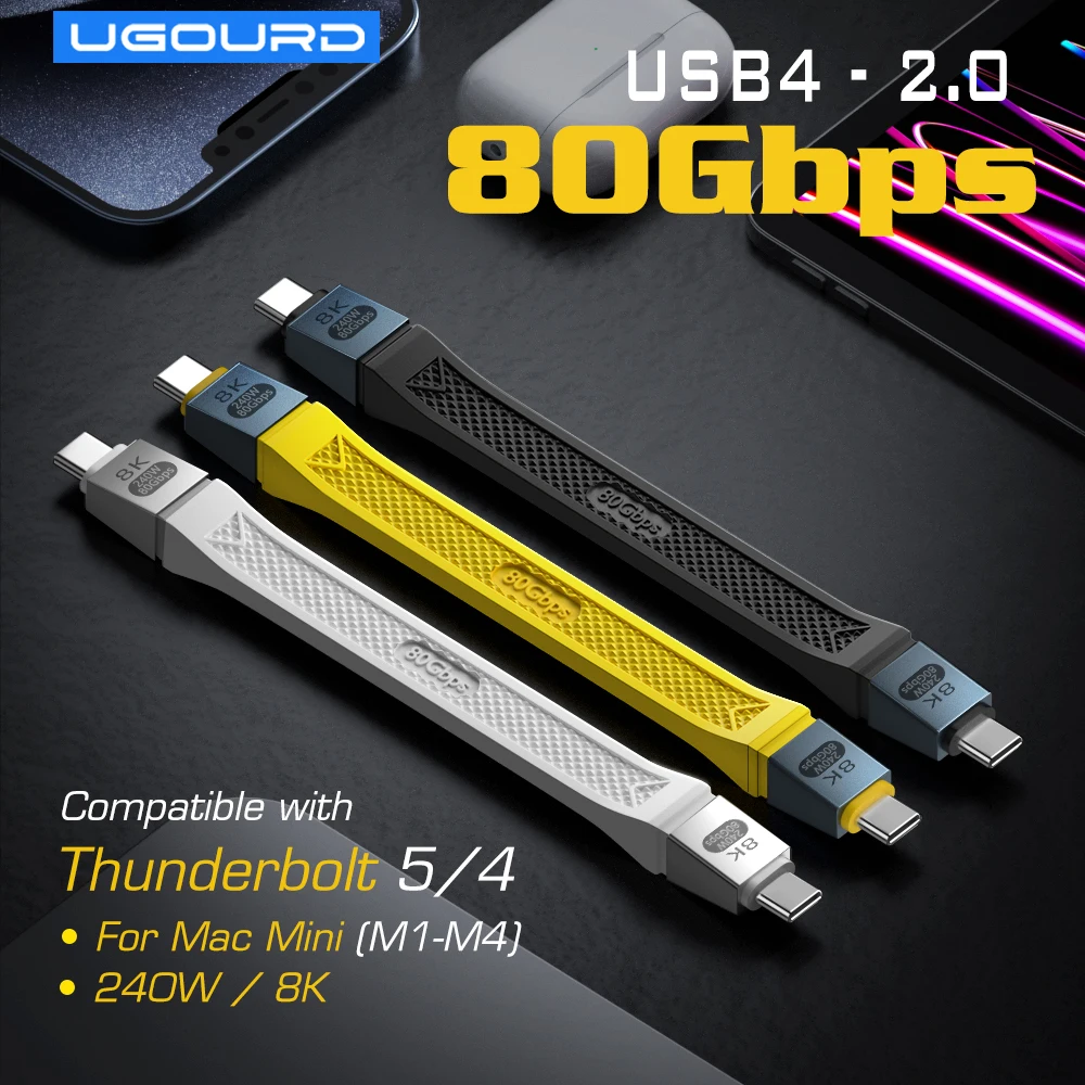 �y�Z�[�����zThunderbolt 5 Type C USB4 2.0 �P�[�u�� 80Gbps Gen4 USB C to egpu 16K PD 240w ����� 120Gbps �V���[�g�P�[�u�� Thunderbolt 4/3 �Ή�