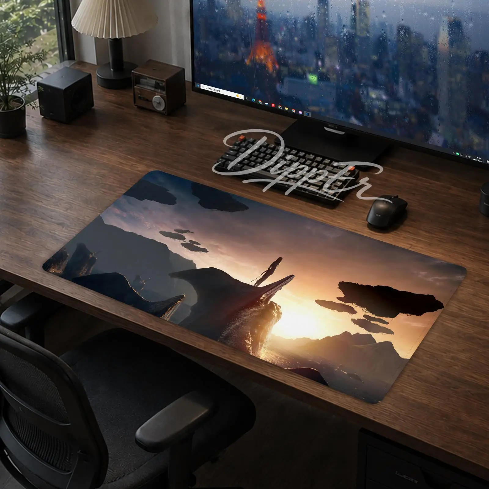 A-Avatar Fire Ash Mouse Pad Office Large Desk Mat Gaming Mousepad Rubber Bottom Non-Slip Cushion 900X400