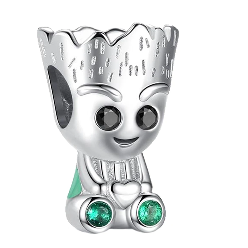 

Ahthen 925 Sterling Silver Beads Tree person Dangle Charm fit Snake Chain Bracelets Necklaces for Women Jewelry Making