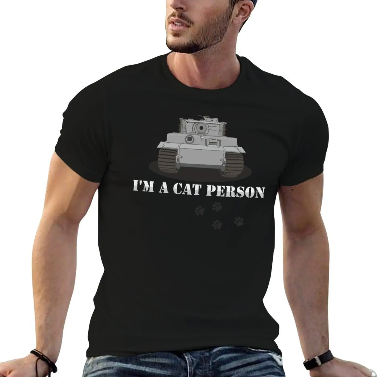 Im A Cat Person Panzer VI Tiger Option 2 T-Shirt t shirt man casual cotton t shirt man cotton t shirt pack T-Shirt