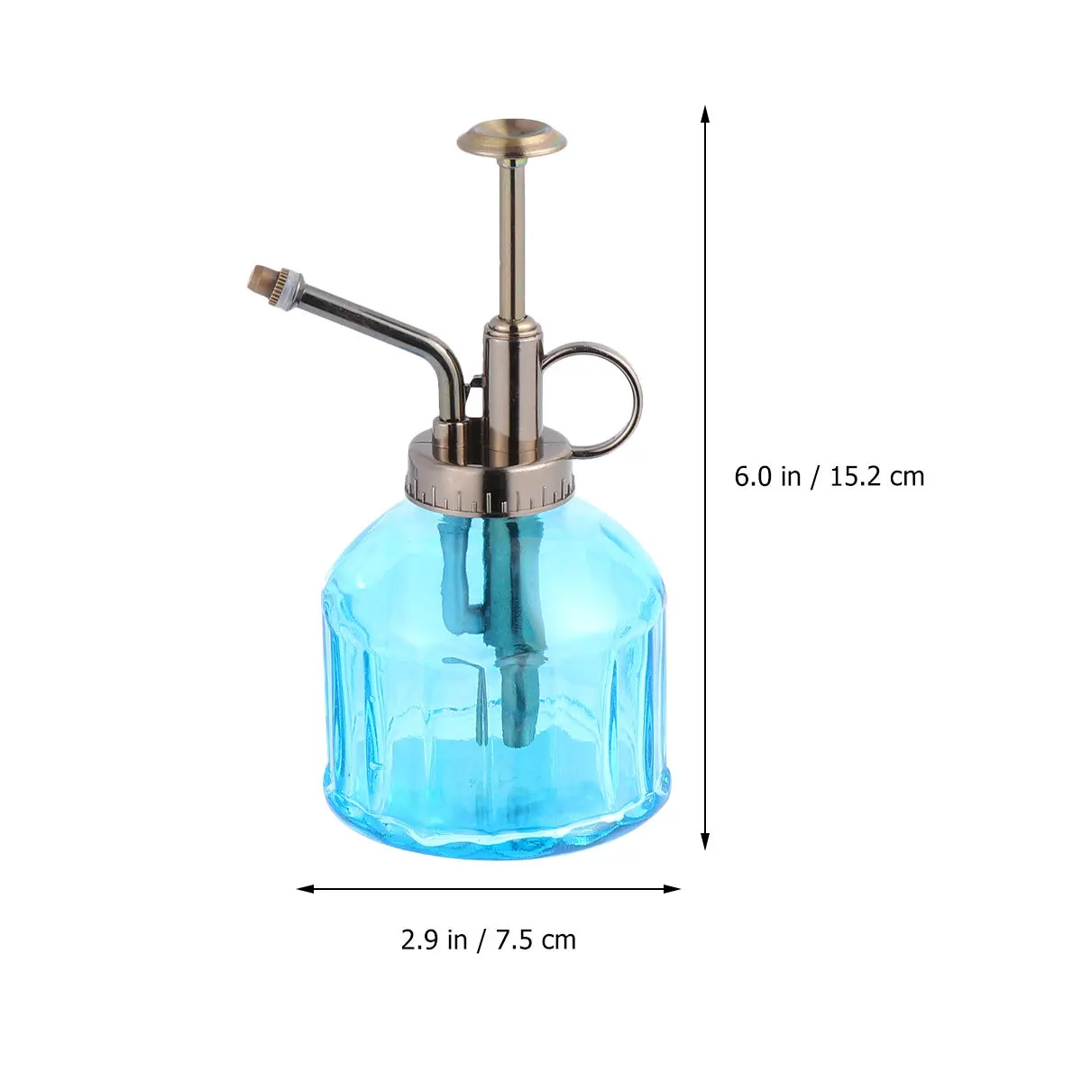 1 قطعة ضغط اليد الزجاج سقي غلاية خمر سعة كبيرة شفافة الجسم طويل الفم داخلي في الهواء الطلق زهرة عصارية #3