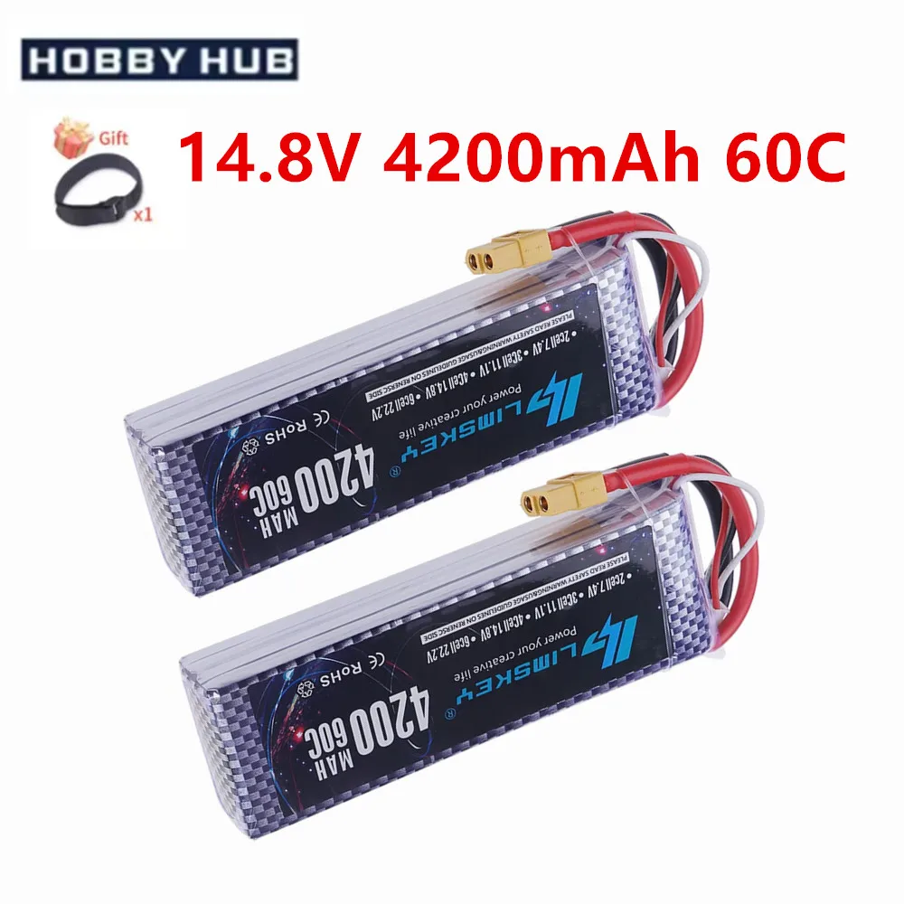 Batterie Lipo 4s 14.8V 4200mAh 60C avec connecteur XT90 XT60 T EC5, batterie Lipo souple pour voiture RC camion avion FPV UAV Drone