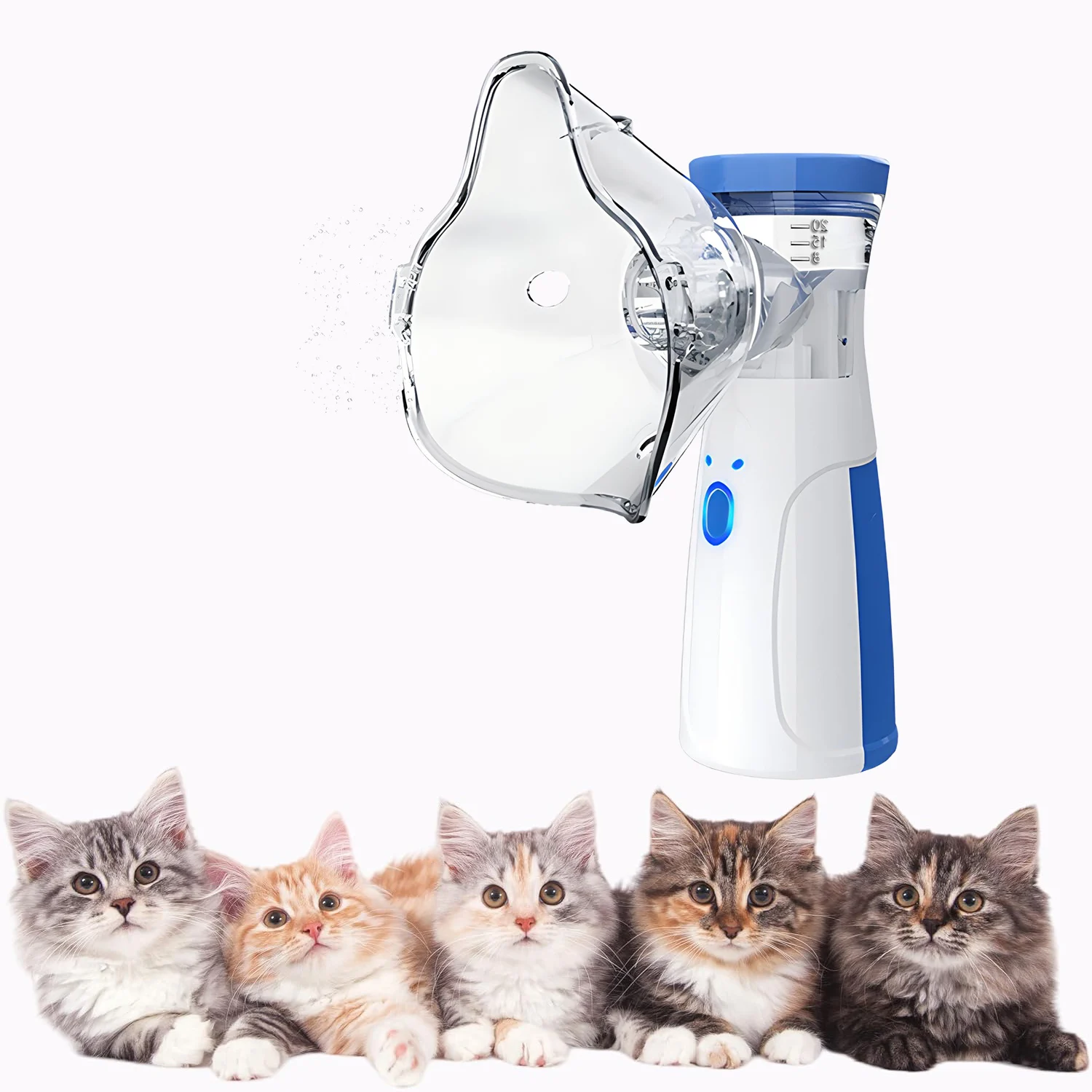 Inhalador Nebulizador para Asma en Mascotas, Alivio Respiratorio Fácil de Usar, Dispositivo Veterinario para Animales, Promueve la Salud de las Mascotas