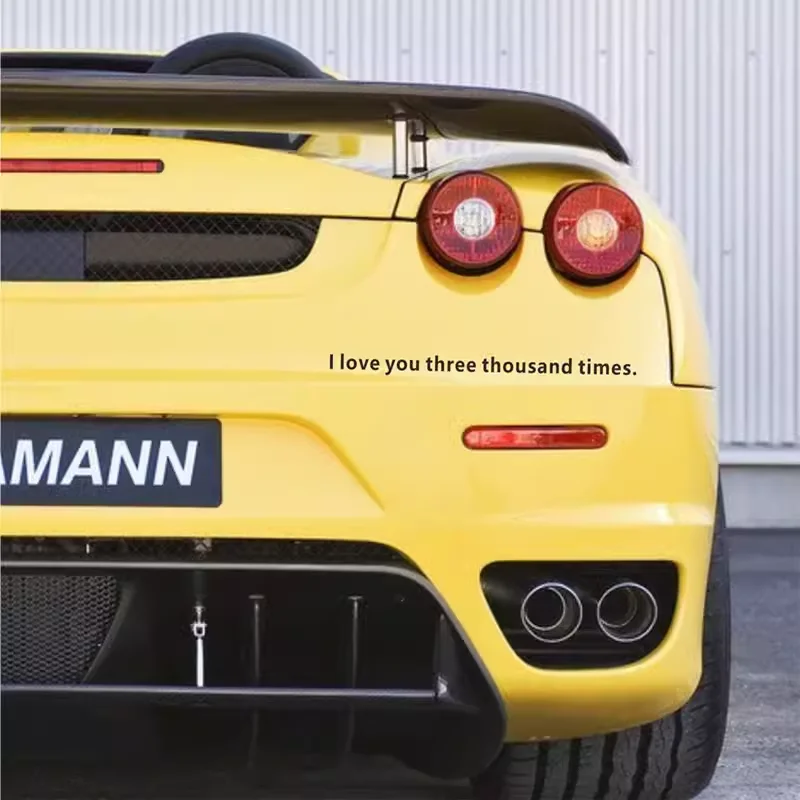 ملصق سيارة للمشاهير على الإنترنت باللغة الإنجليزية ، المنتقمون الرجل الحديدي ، أحبك ، ثلاثة آلاف مرة ، نص شخصي