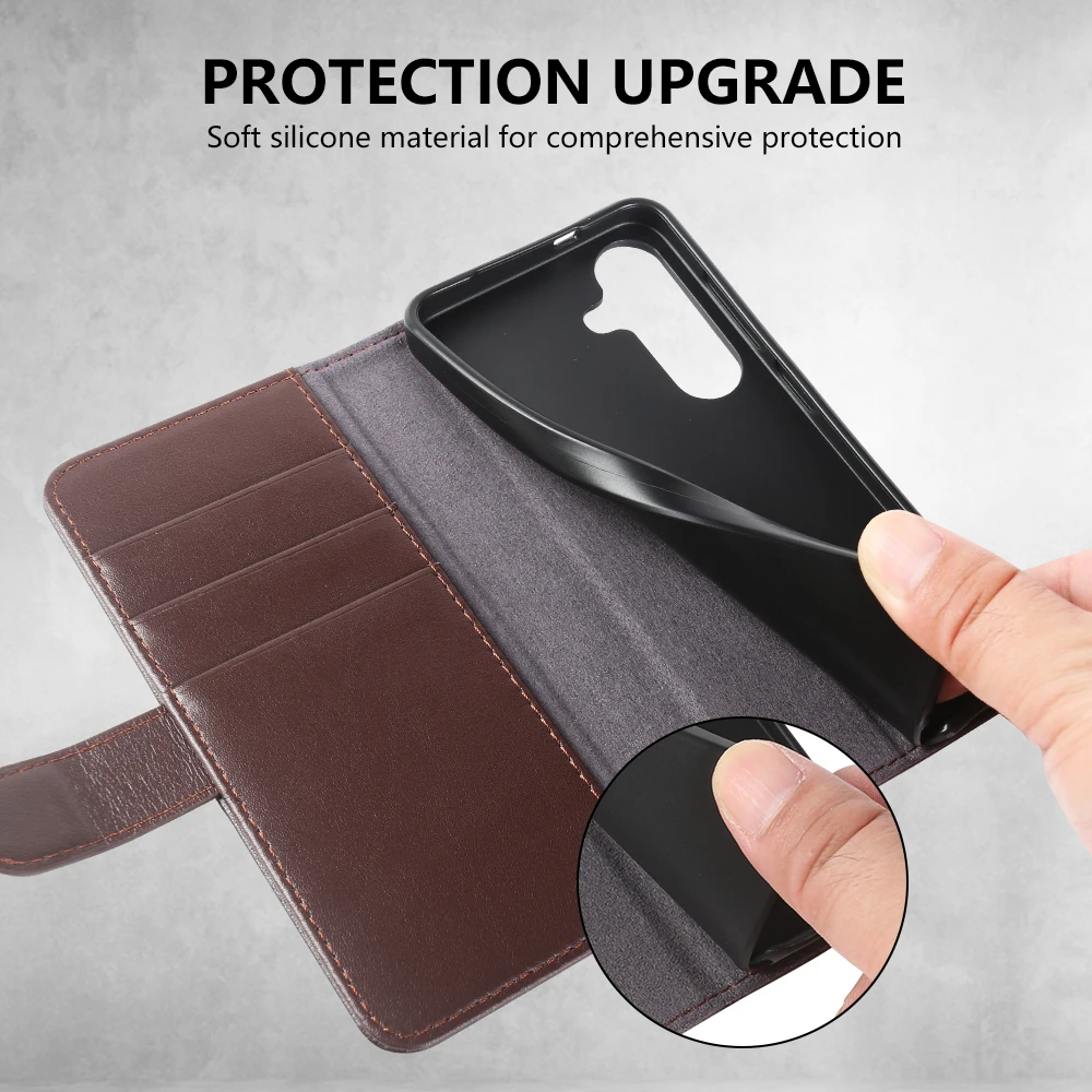 حافظة جلدية أصلية لهاتف سامسونج A50 A70 A71 A51 A41 A72 A52 A32 A22 A12 A53 A13 A33 A54 A35 A55 A16 A07 A17 A03S غطاء المحفظة #2