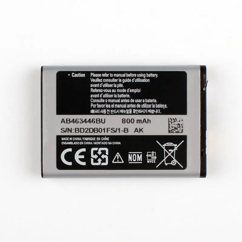 5/10pcs AB463446BU X208 Battery for C3300K B189 B309 GT-C3520 E1228 GT-E2530 E339 GT-E2330 battery x208 AB553446BU AB043446BE