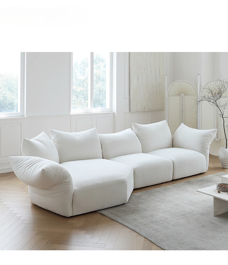 

Cream Style Petal Sofa Italian Minimalist Creative Strange Shape Module Sofa Corner Fabric Sofa