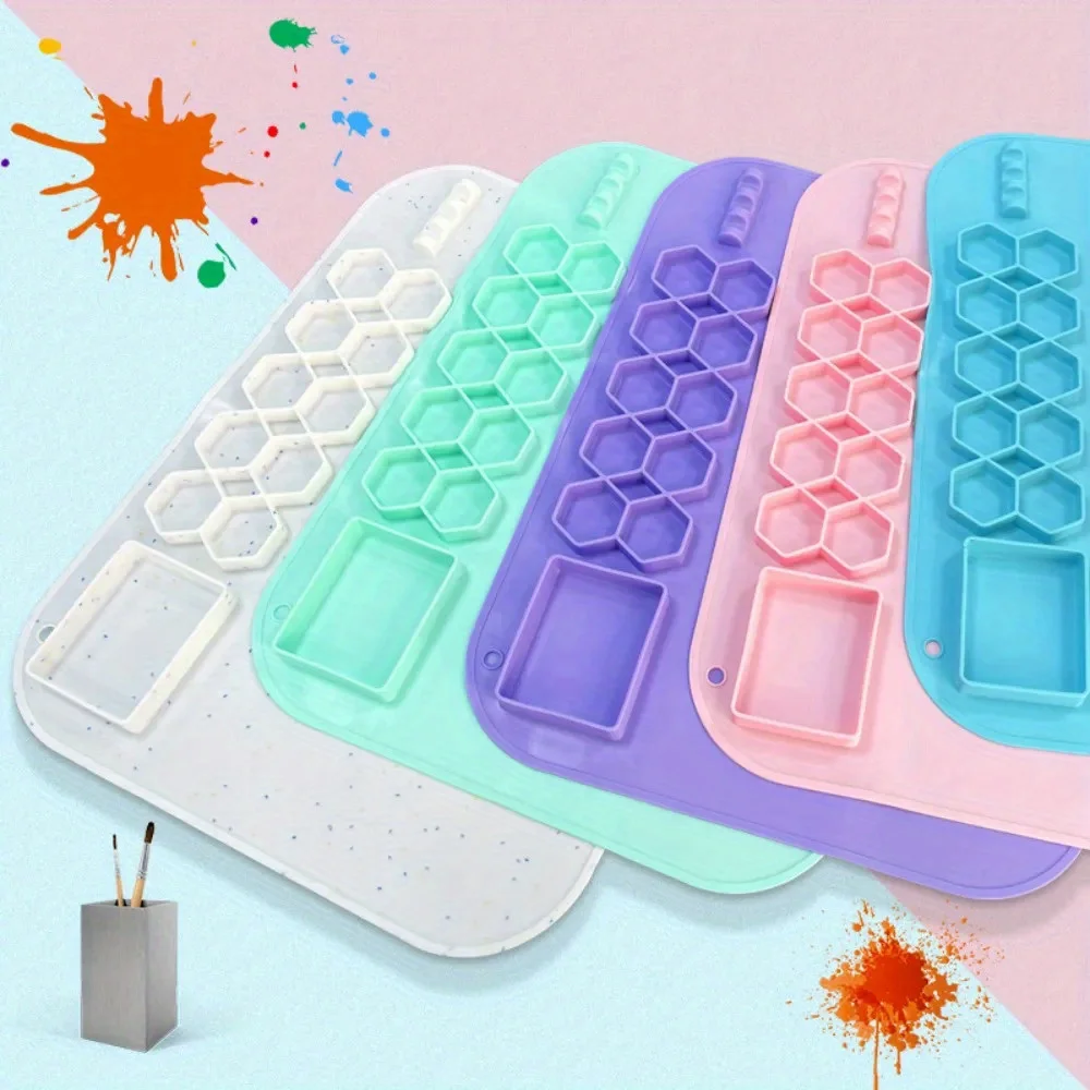 Silicone Painting Mat For Kid Multifunctional DIY Silicone Painting Mat Palette Kids Drawing Board Oil Painted Board Mat Nonslip