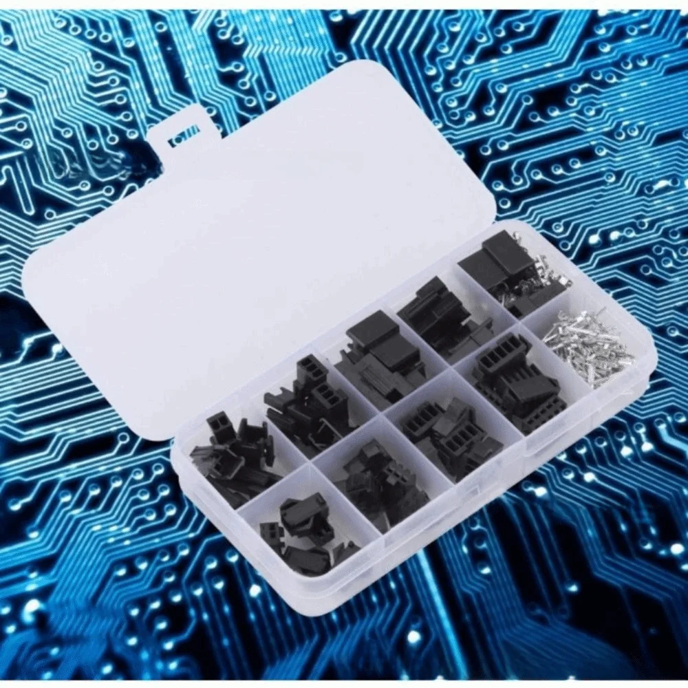 200/620PCS 2.54mm Terminal Connector with Box Female Pin Connector Wire Connector 1-6P Male Crimp Pins Pin Header Connector