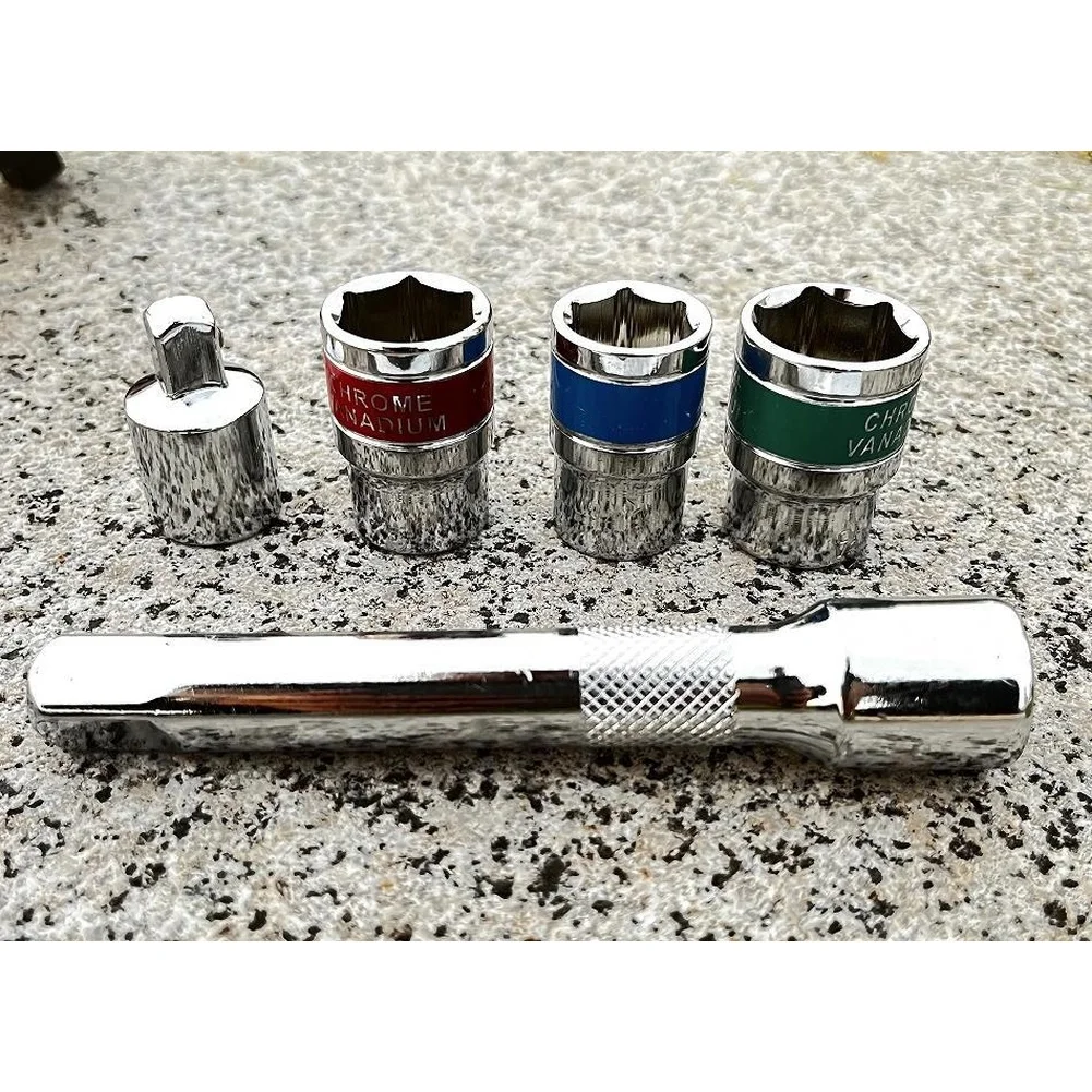 6 pcs 1/2 Inch Torque Wrench Kit 72 Tooth Ratchet 20-230Nm with Sockets Extension Bar and Connector for Workshop