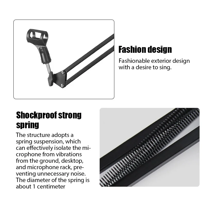 Supporto per microfono da tavolo NB-35 per supporto per microfono Bm800 con staffa a sbalzo Spider universale