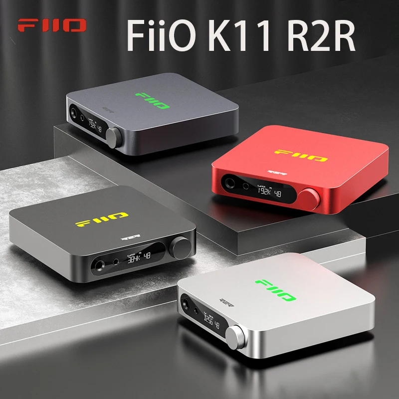 FiiO K11 R2R Desktop DAC Headphone Amplifier HI-RES HIFI Audio Decoder 4.4mm Balanced 6.35mm RCA Coaxial Optical PCM 384kHz24Bit