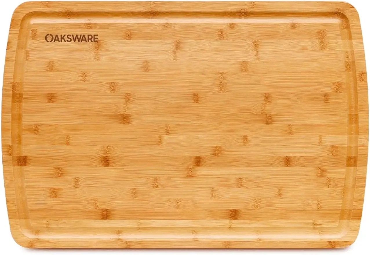 30 x 20 Inch XXXL Bamboo Cutting Board Kitchen Chopping Boards with Juice Groove for Meat Cheese Fruit & Vegetables- Alpin