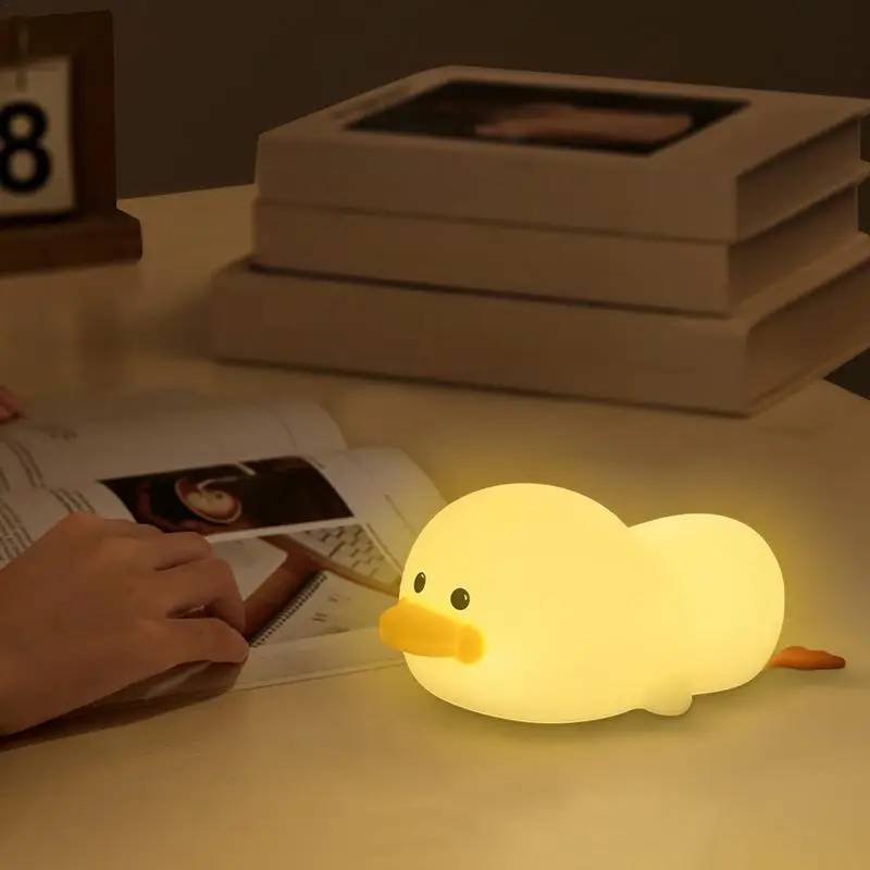 

Nursery Night Light Duck Cute Silicone Duck Lamp For Kids Dimmable Rechargeable Touch Control Soft Kids Nursery Nightlight With