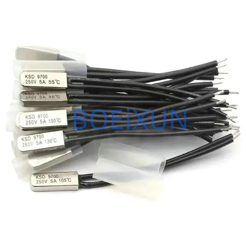 KSD9700 250V 5A 40~105 Degree Bimetal Disc Temperature Switch Normal Close Closed Thermostat Thermal Protector