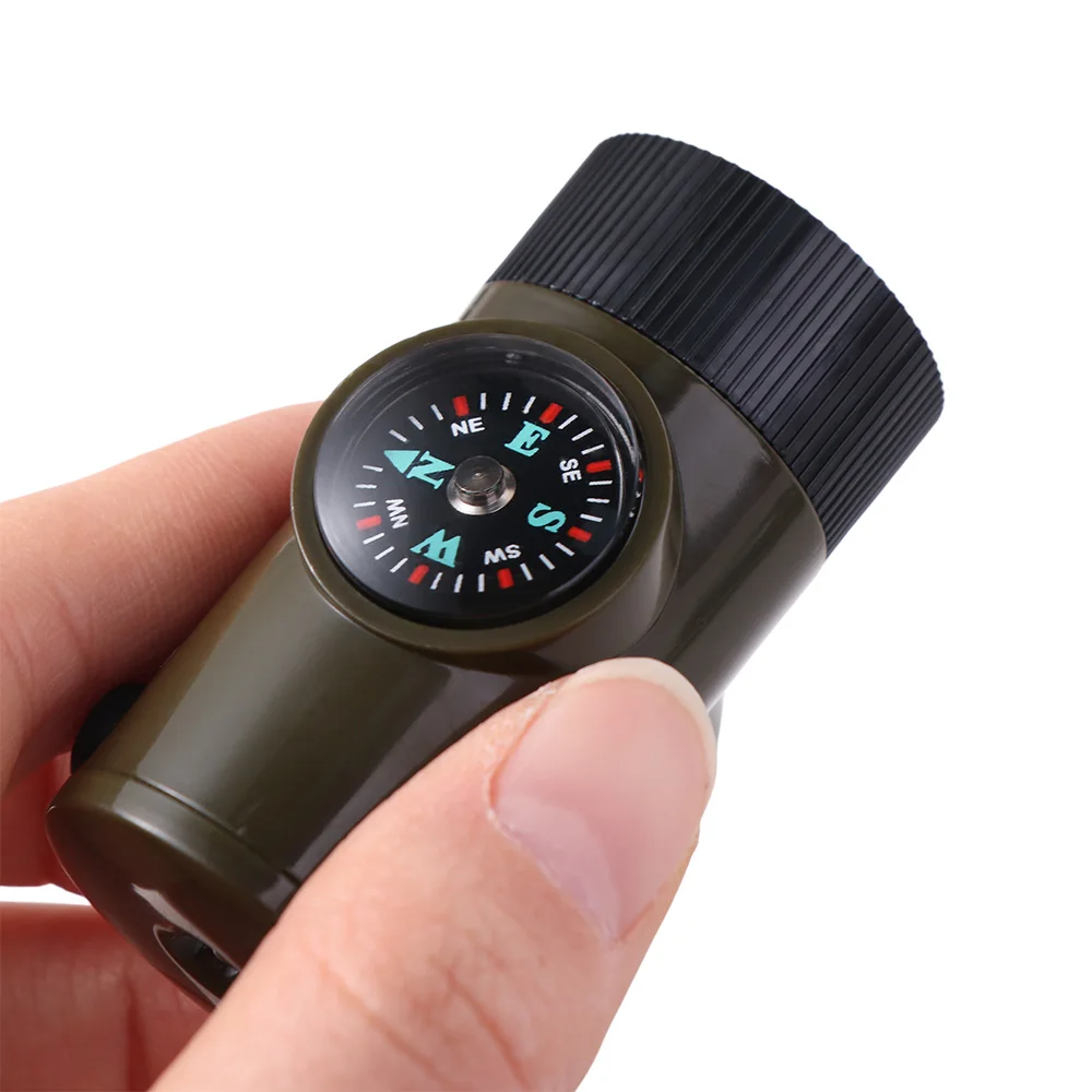 7-in-1 Emergency Survival Whistle Multifunction High Decibel Outdoor Survival Whistle Tools Portable 7-in-1 Emergency Whistle