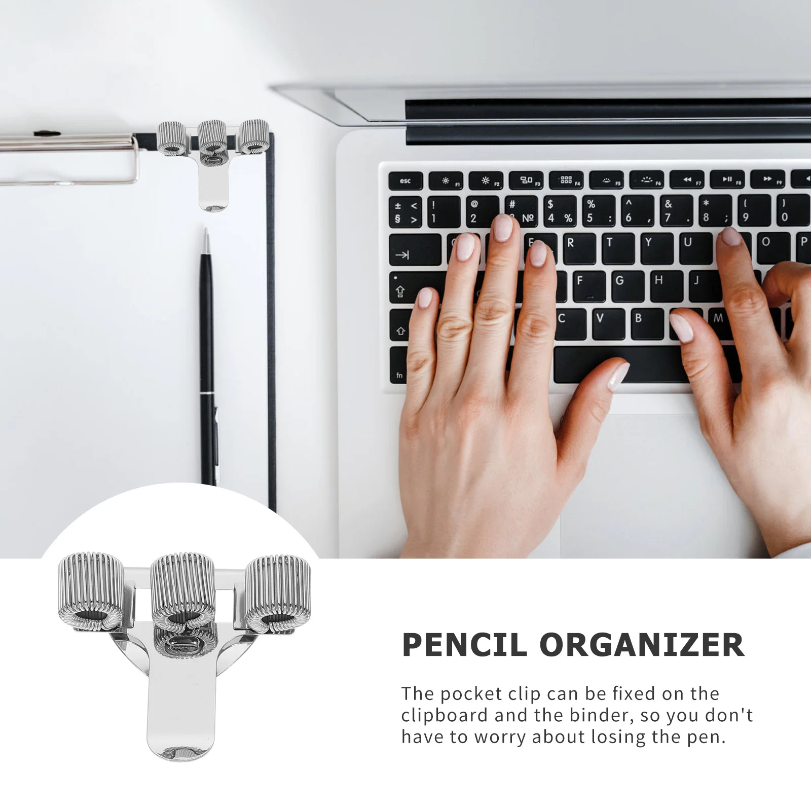 

10pcs Pen Practical Penholder Insert Accessories Portable Pocket Clip Practical Penholder Spring Design Pencil Organizer