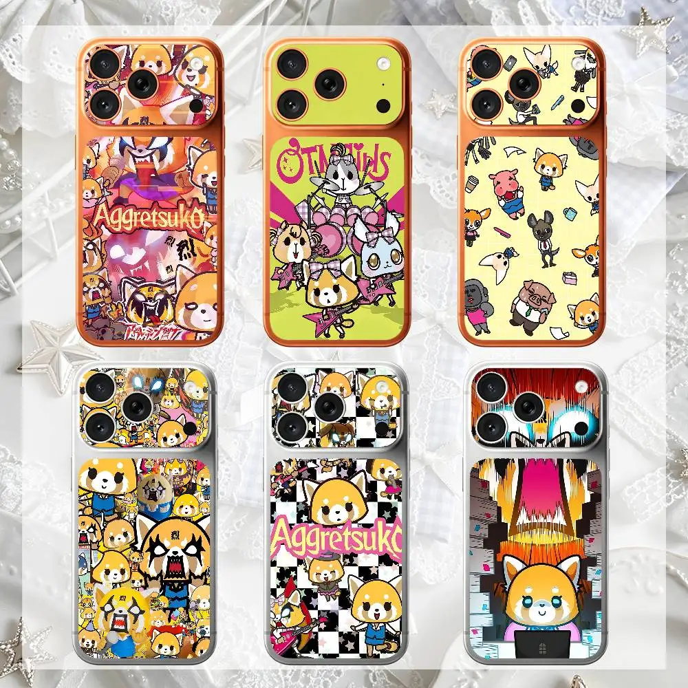 A-Aggretsuko Kawaii für iPhone 17 Pro Pro Max Ganzkörper-Skin-Dekal Max Color Rückseitiger Schutzaufkleber